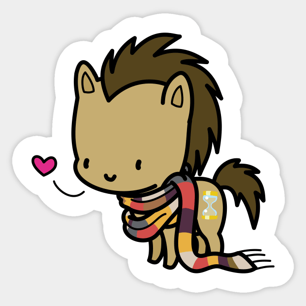 Doctor Whooves chibi Sticker by Drawirm